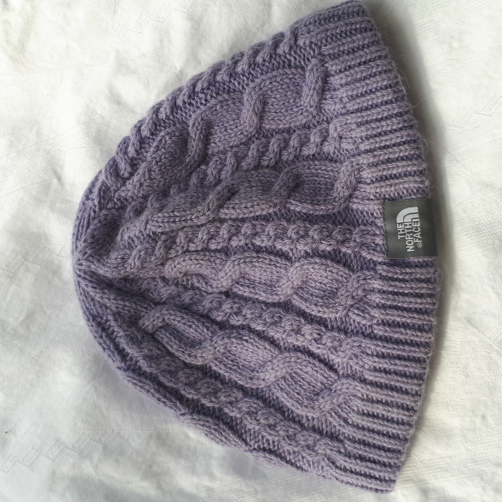 The North Face mauve wool beanie